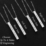 Stainless Bar Block Ash Urn - Option 4 Sides Engraved