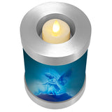 Blue Angel Candle Cremation Urn - Engraving Available - LED Candle Included