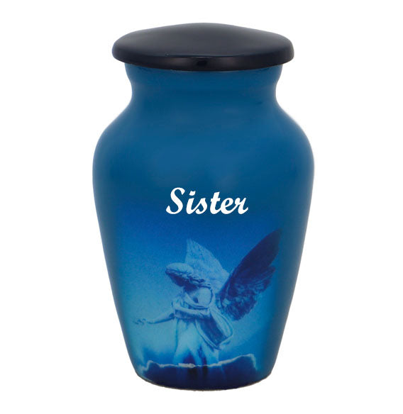 Blue Angel of Protection Mini Urn - Love Charms™ Option