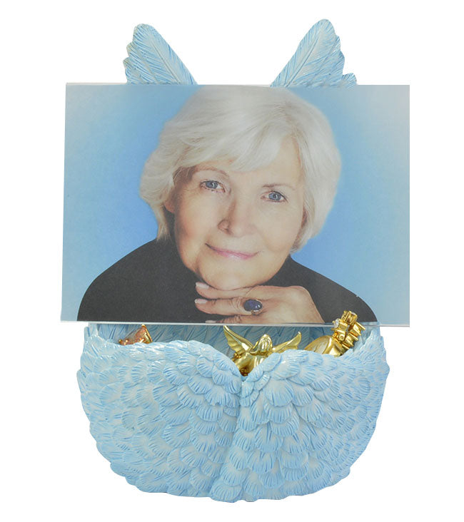Blue Angel Wings Keepsake Urn