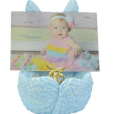 Blue Angel Wings Preemie Infant Urn - Plate Option