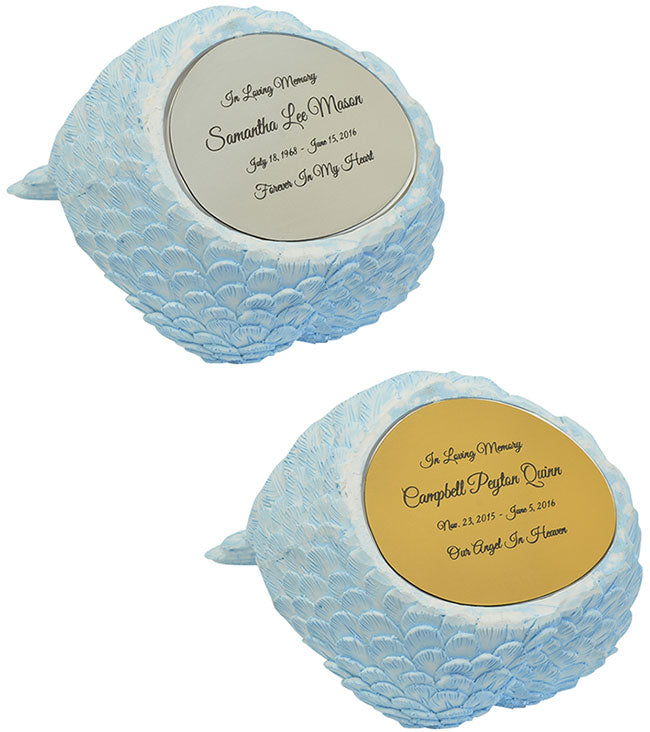 Blue Angel Wings Keepsake Urn