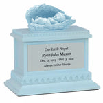 Toddler Blue Baby Column Urn - Free Engraving