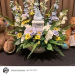 In Loving Arms Blue Infant Urn - Baby Angel Urn For Infants