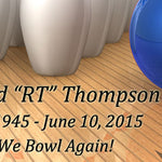 Blue Bowling Ball Memorial Keychain Urn