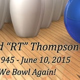 Blue Bowling Ball Memorial Keychain Urn