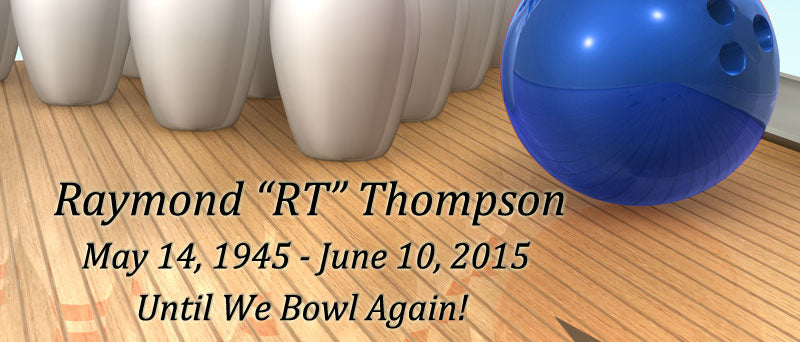 Blue Bowling Ball Memorial Keychain Urn