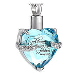 Blue Always & Forever Heart Stainless Ash Urn