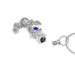 Blue Anchor Crystal Ash Pendant Urn - Love Charms™ Option