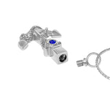 Blue Anchor Crystal Ash Pendant Urn - Love Charms™ Option