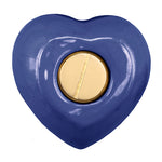 Blue Swirl Engraved Heart Keepsake Urn - Stand Option
