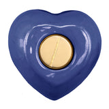 Blue Swirl Engraved Heart Keepsake Urn - Stand Option
