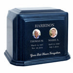 Monarch Companion White Marble - For Two Cremation Urn - Vault Option