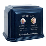 Monarch Companion White Marble - For Two Cremation Urn - Vault Option
