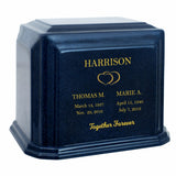 Monarch Companion Blue Marble 3D Diamond Crystal Urn - For Two