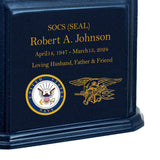 US Navy SEALS Monarch Blue Granite Adult Cremation Urn