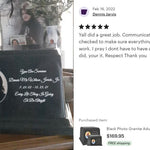 Black Photo Granite Large Adult or Medium Urn