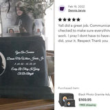Black Photo Granite Large Adult or Medium Urn