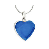 Blue Heart Stainless Ash Urn - Love Charms Option