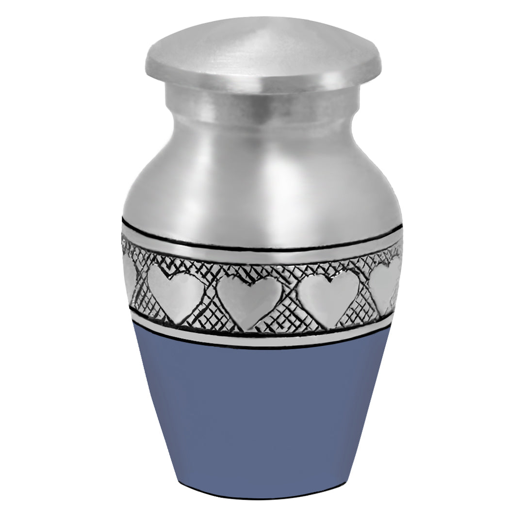 Blue Circle of Hearts Keepsake Urn - Love Charms® - Engraving Option