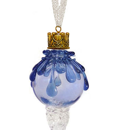 Blue Snowball Icicle Ornament Keepsake Urn