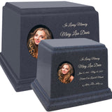 Blue Photo Granite Large Adult or Medium Urn