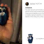 In Loving Memory Blue Sparkle Mini Urn - Love Charms® Option