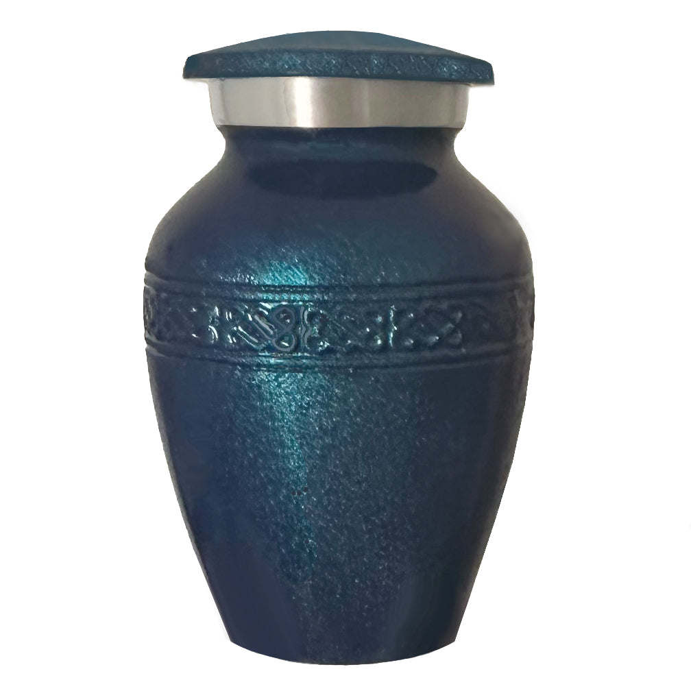 Rose Wing Blue Sparkle Mini Urn - Love Charms® Option