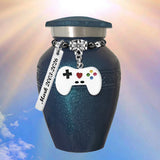 Video Game Controller Blue Sparkle Mini Urn - Love Charms® Option
