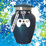 Video Game Controller Blue Sparkle Mini Urn - Love Charms® Option