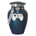 Video Game Controller Blue Sparkle Mini Urn - Love Charms® Option