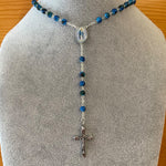 Our Lady of Grace Marbled Rosary Necklace Urn