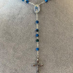 Our Lady of Grace Marbled Rosary Necklace Urn