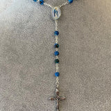 Our Lady of Grace Marbled Rosary Necklace Urn