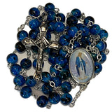 Our Lady of Grace Marbled Rosary Necklace Urn