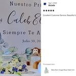 New Born Infant Blue Angel Column Urn  - Baby Boy Urn For Infants