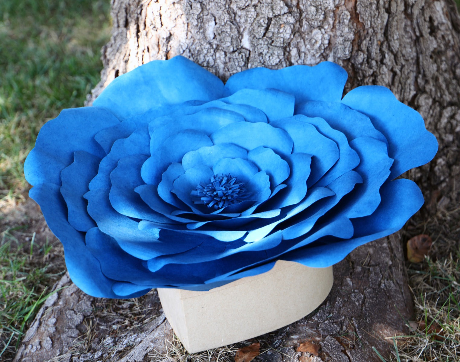 Blue Peaceful Petal® Flower Water Burial Adult or Companion Urn - Orange Butterfly Option