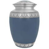 Blue Hearts Pewter Medium Urn - Tribute Wreath™ - Pro Laser Engraving