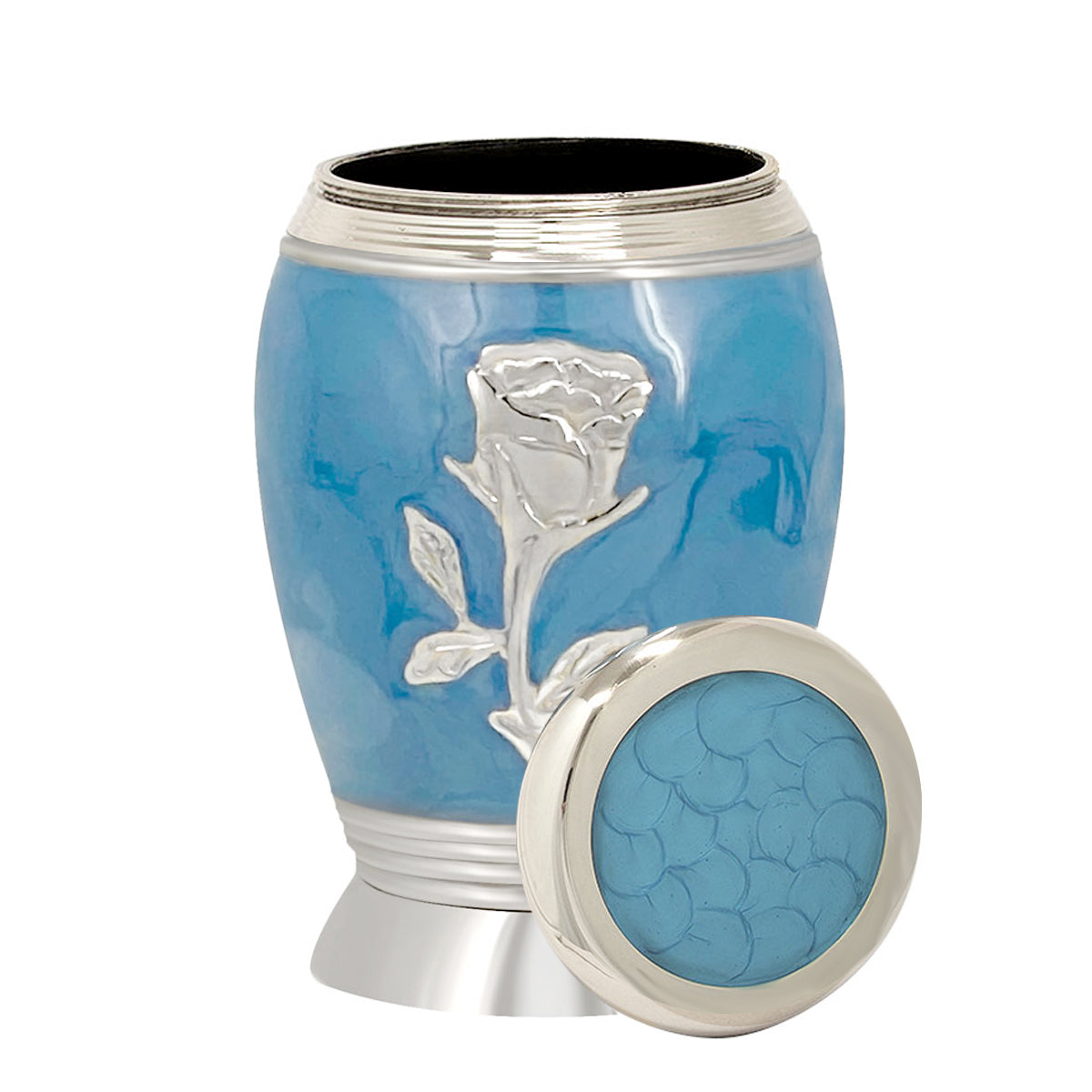 Blue Rose Mini Urn - Engraving Option - Unique  and Lasting Memorial Keepsake