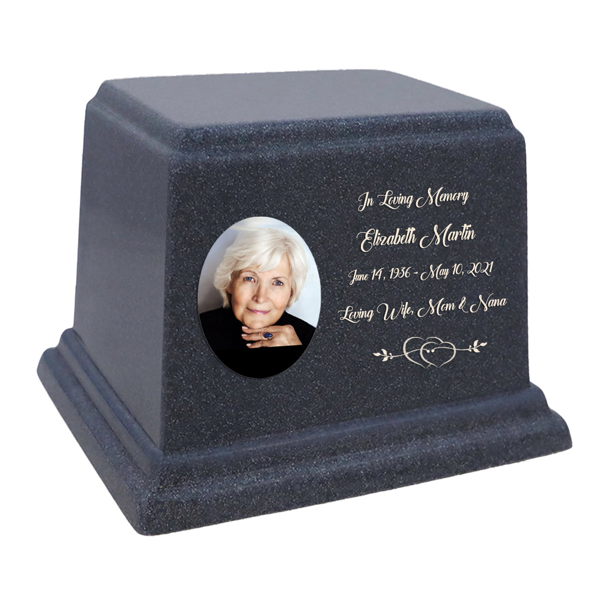 Blue Photo Granite Large Adult or Medium Urn