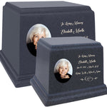 Blue Photo Granite Large Adult or Medium Urn