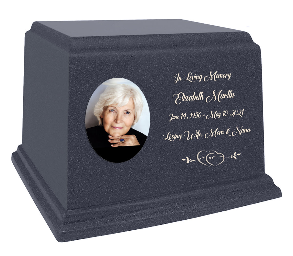 Blue Photo Granite Large Adult or Medium Urn