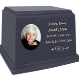 Blue Photo Granite Large Adult or Medium Urn