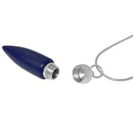 Blue Stainless Crystal Ash Urn - Love Charms® Option