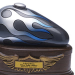 Blue Flames Born To Ride Adult Gas Tank Urn