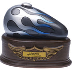 Blue Flames Born To Ride Adult Gas Tank Urn