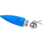 Blue Turquoise Cremation Jewelry Urn - Love Charms Option