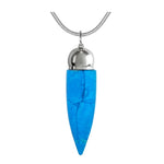 Blue Turquoise Cremation Jewelry Urn - Love Charms Option