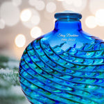 Beautiful Earth Blue Reflections Mosaic Glass Adult or Medium Urn - Personalized Option - Made in USA