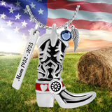 Cowgirl Boot Cremation Jewelry Urn - Love Charms® Option
